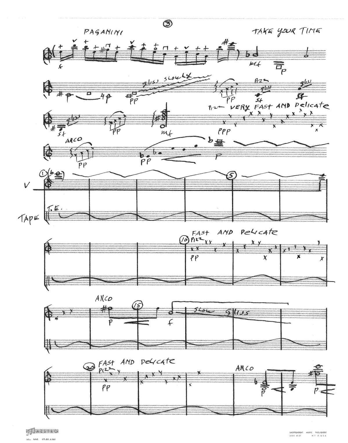 Tanenbaum: Fantasy for Violin & Tape