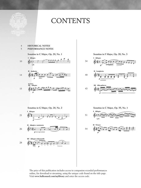 Kuhlau: Selected Sonatinas