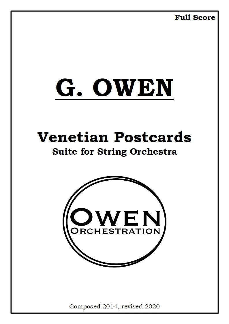 Owen: Venetian Postcards, Op. 10a