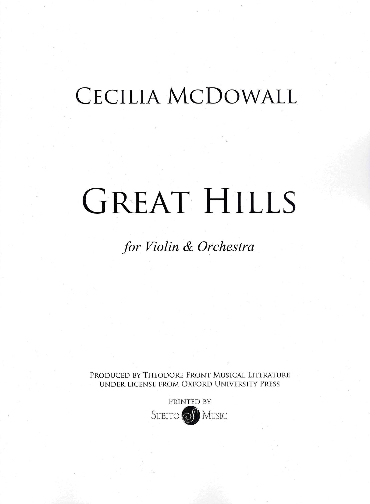McDowall: Great Hills