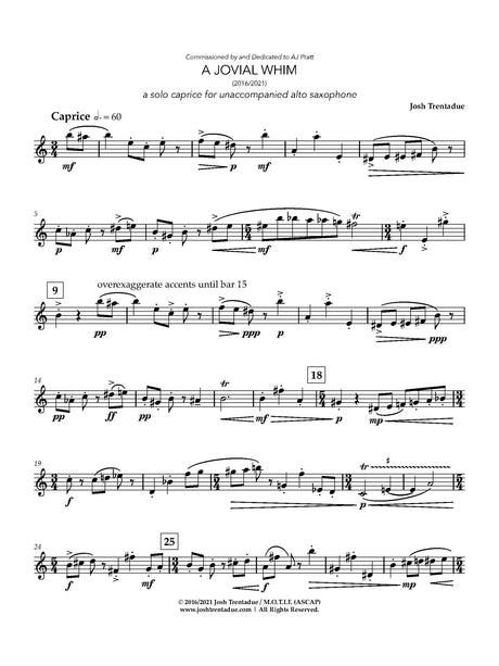 Trentadue: A Jovial Whim (Version for Alto Sax)