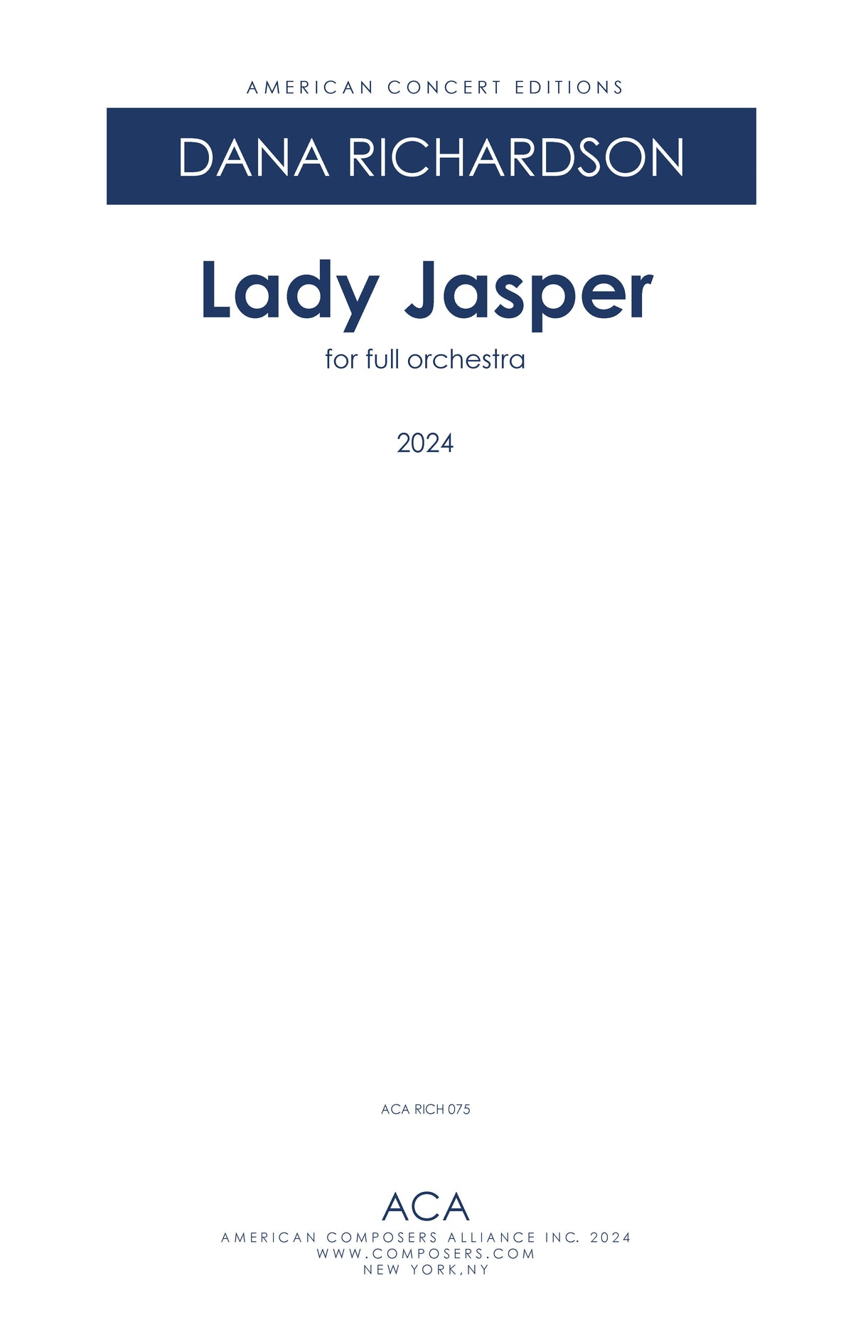 D. Richardson: Lady Jasper