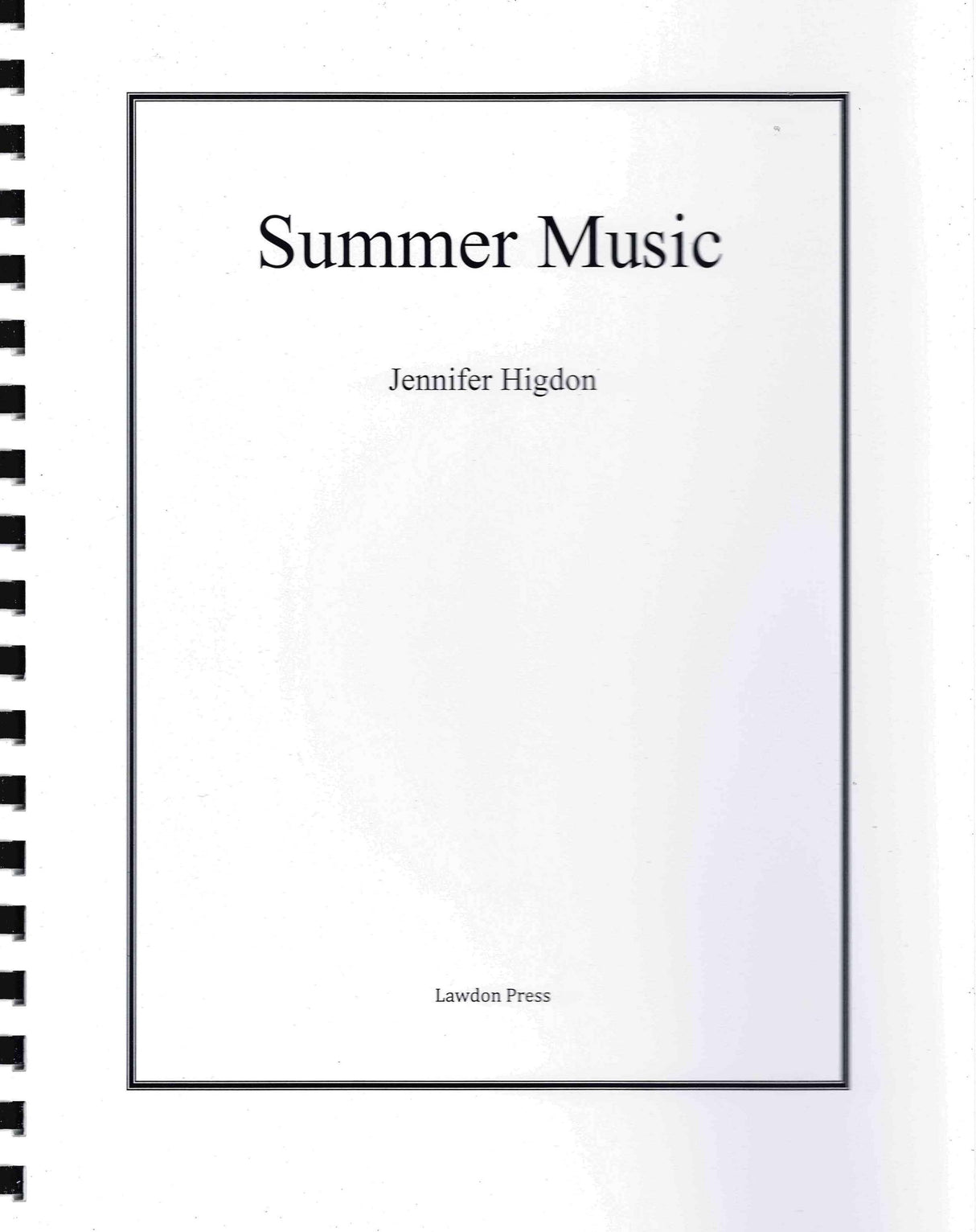 Higdon: Summer Music