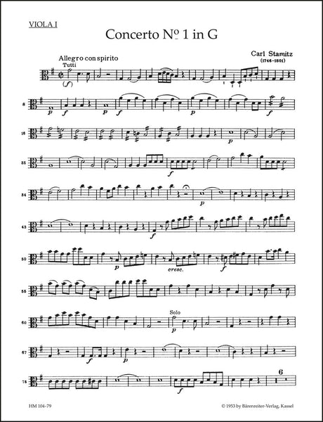 Stamitz: Cello Concerto No. 1 in G Major