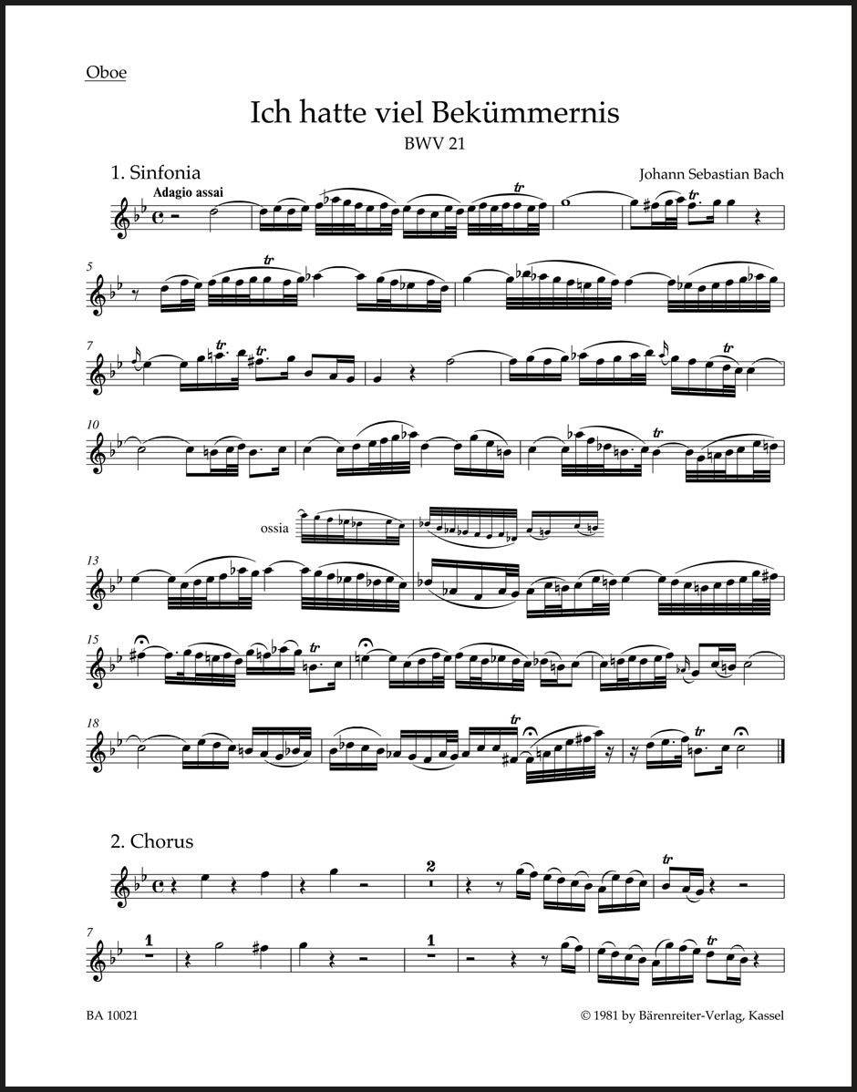 Bach: Ich hatte viel Bekümmernis, BWV 21