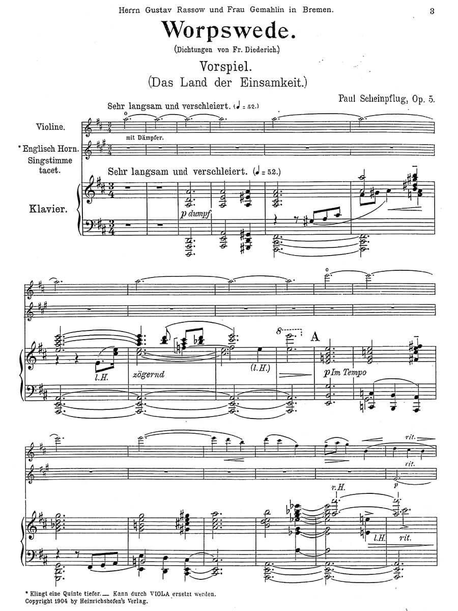 Scheinpflug: Worpswede, Op. 5