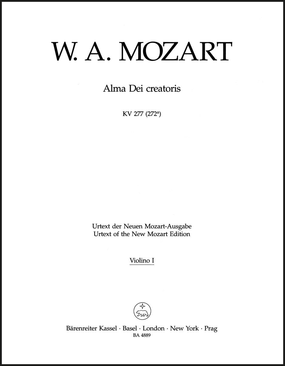 Mozart: Alma Dei creatoris, K. 277 (272a)