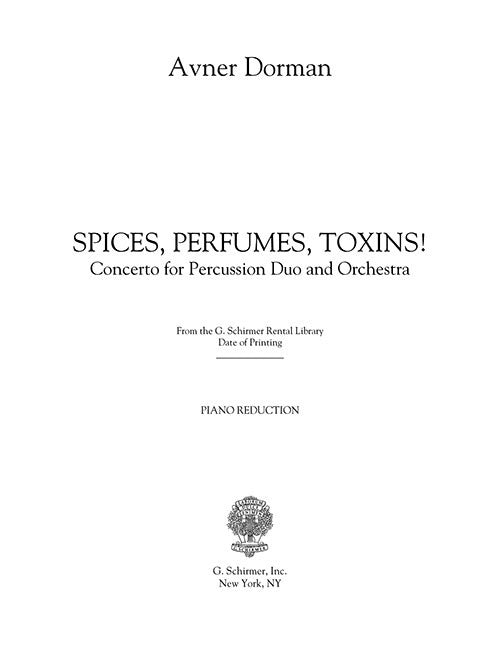 Dorman: Spices, Perfumes, Toxins!