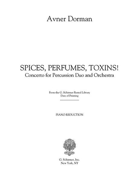 Dorman: Spices, Perfumes, Toxins!