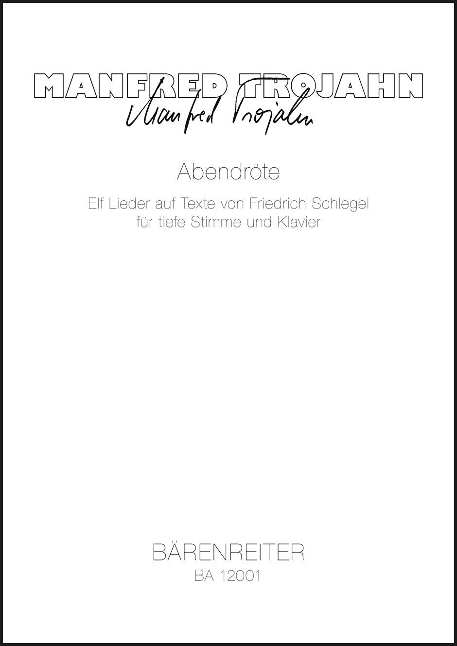 Trojahn: Abendröte