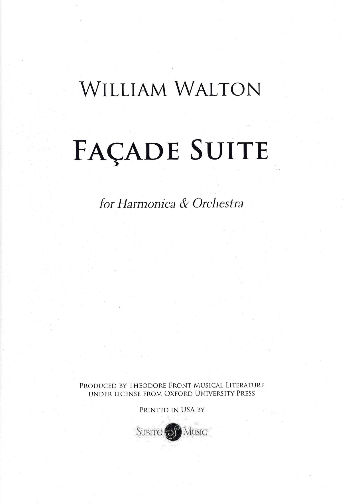 Walton: Façade Suite (arr. for harmonica & orchestra)