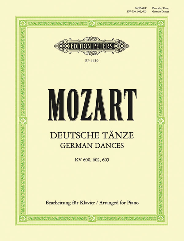 Mozart: German Dances, K. 600, 602 & 605 (arr. for piano)