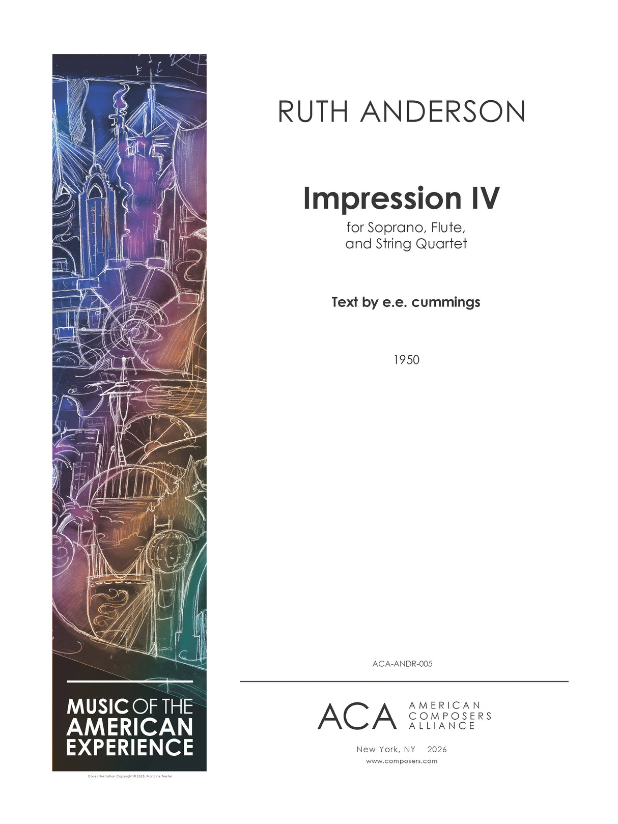 R. Anderson: Impression IV (Version for Soprano, Flute, & String Quartet)