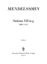 Mendelssohn: Sinfonia No. 12 in G Minor, MWV N 12