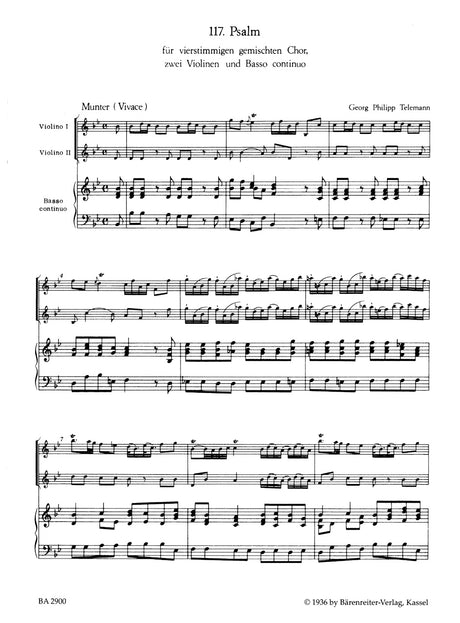 Telemann: Psalm 117 - Laudate Jehovam