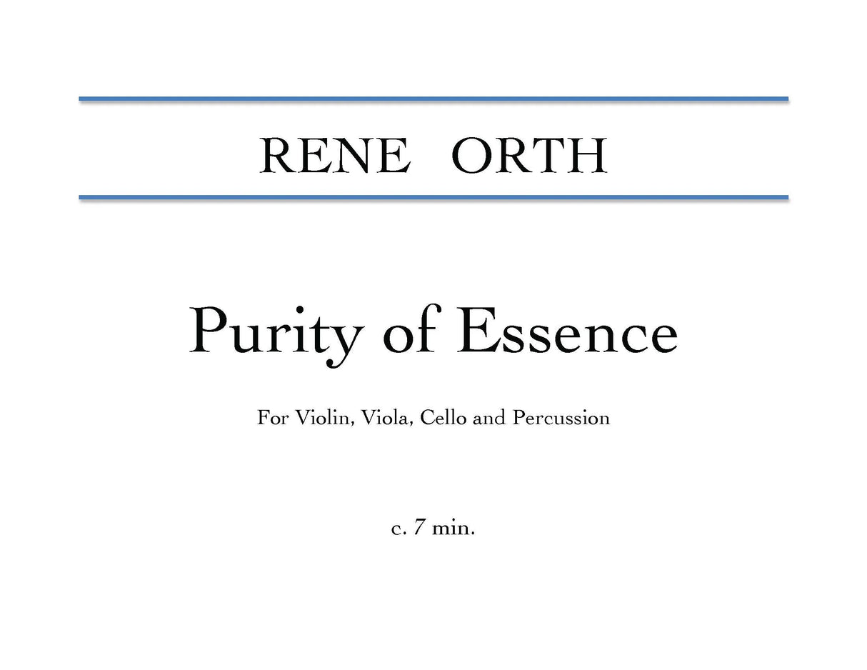 Orth: Purity of Essence