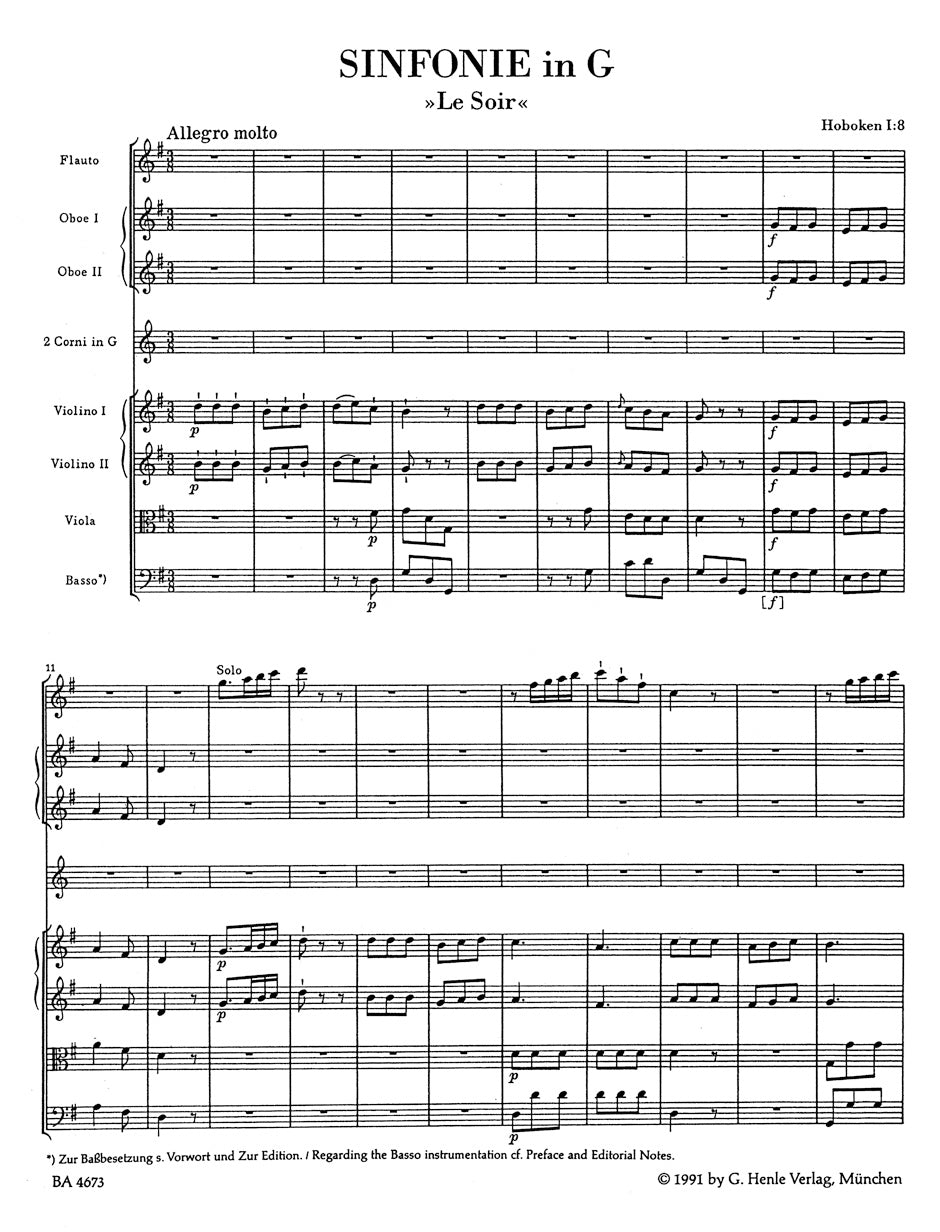 Haydn: Symphony No. 8 in G Major, Hob. I:8