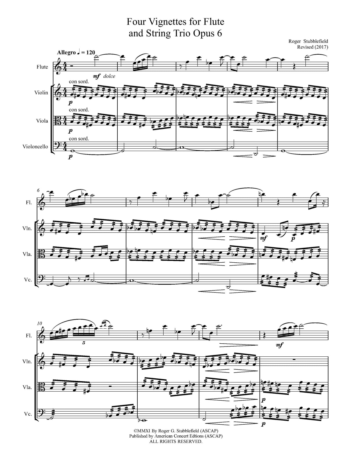 Stubblefield: Four Vignettes, Op. 6