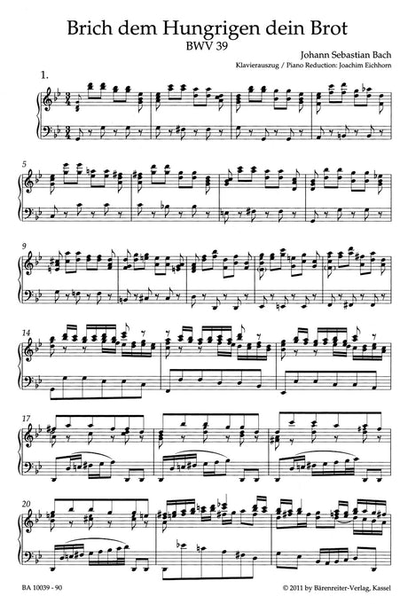 Bach: Brich dem Hungrigen dein Brot, BWV 39