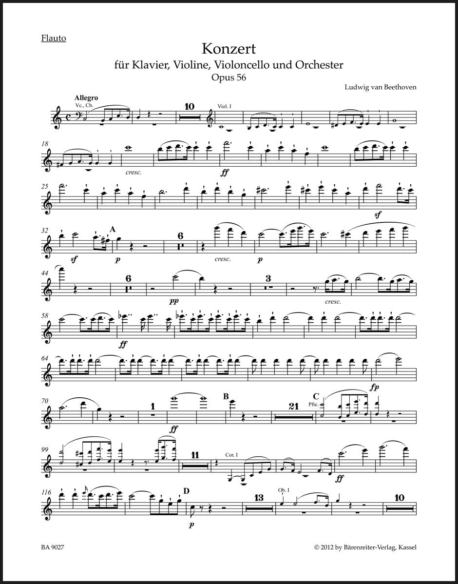 Beethoven: Triple Concerto in C Major, Op. 56