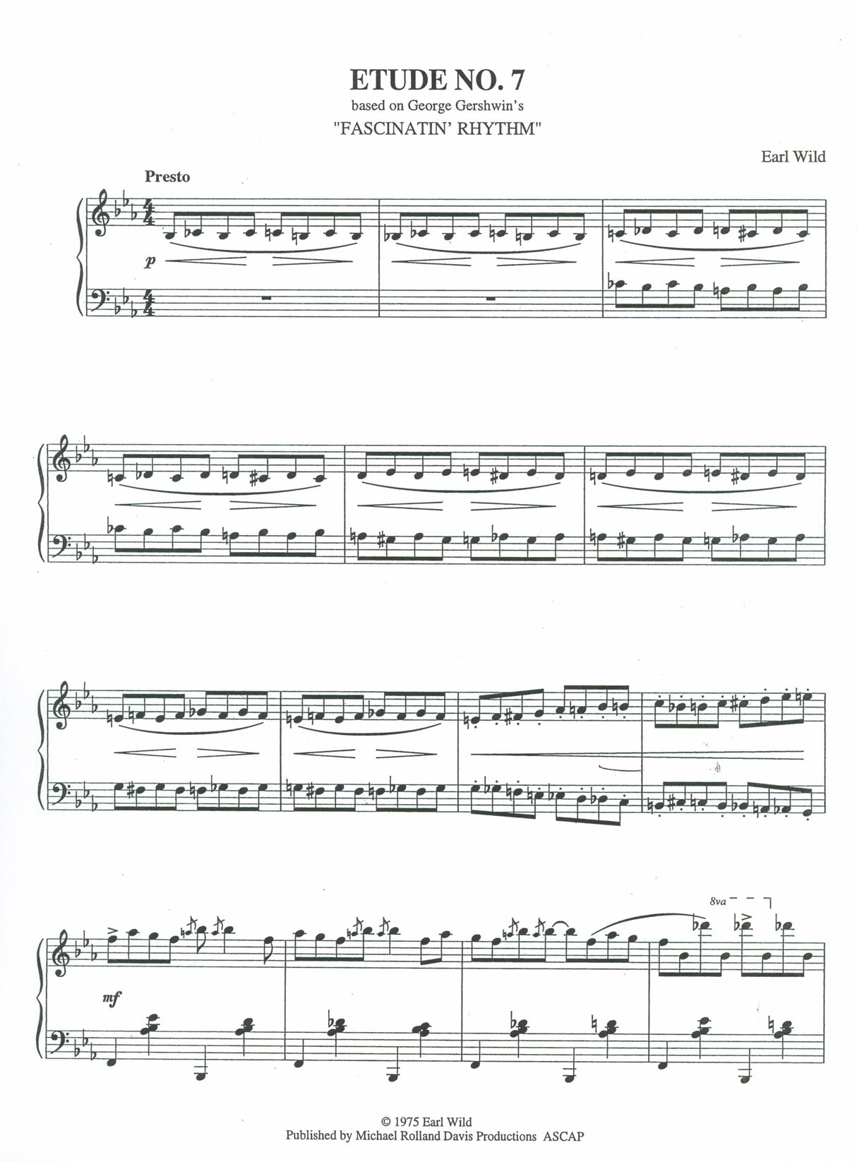 Wild: 7 Virtuoso Etudes based on Gershwin Songs