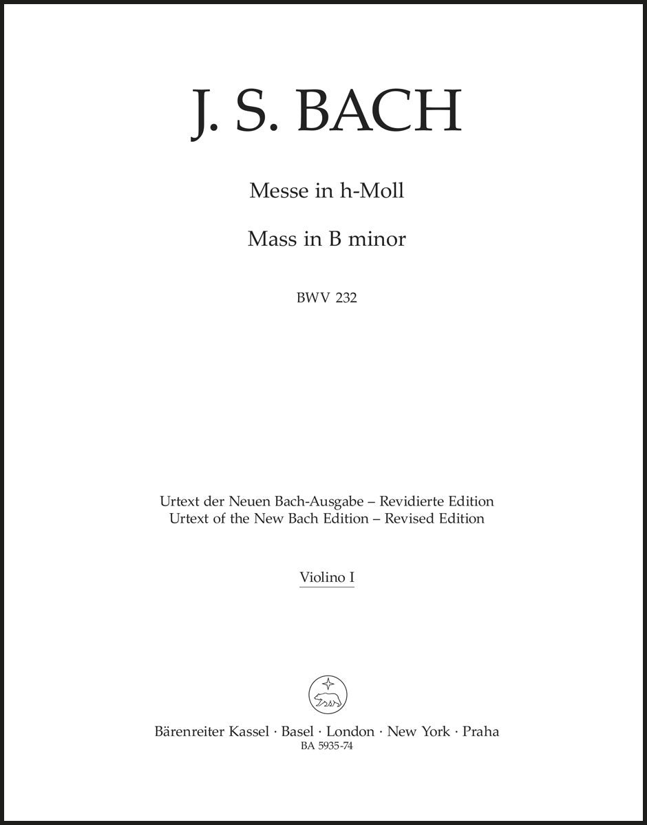 Bach: Mass in B Minor, BWV 232 – Ficks Music