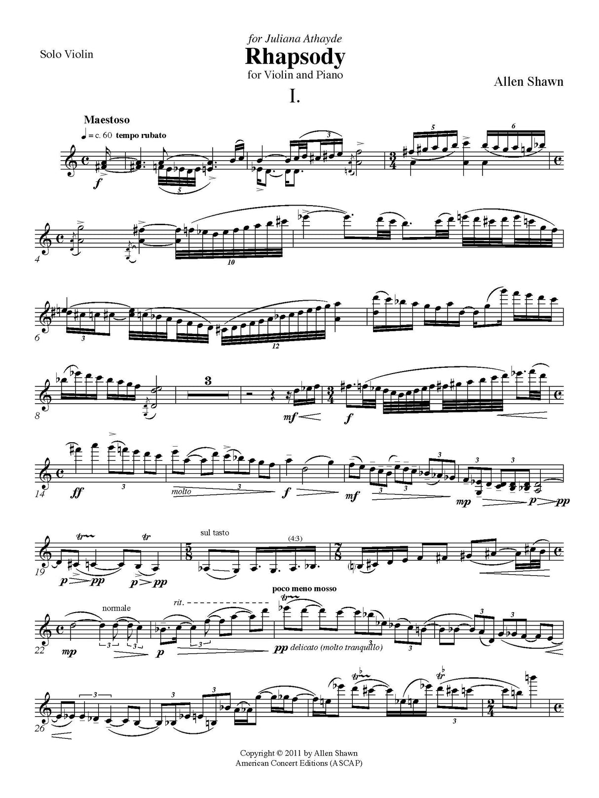 Shawn: Rhapsody