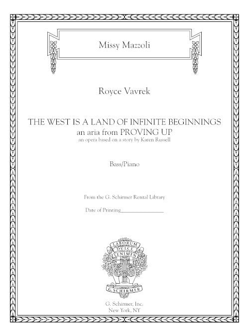 Mazzoli: The West is a Land of Infinite Beginnings