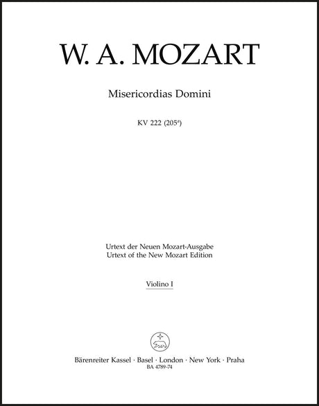 Mozart: Misericordias Domini, K. 222 (205a)