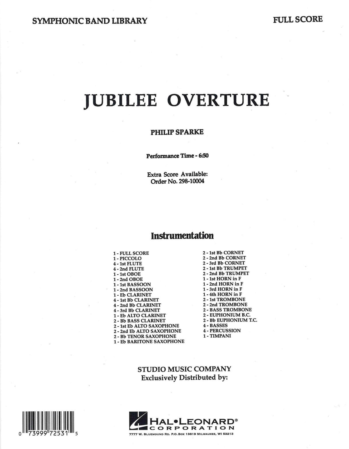 Sparke: Jubilee Overture
