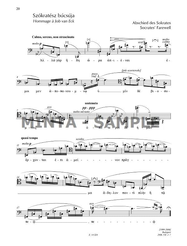 Kurtág: Signs, Games and Messages for Cello