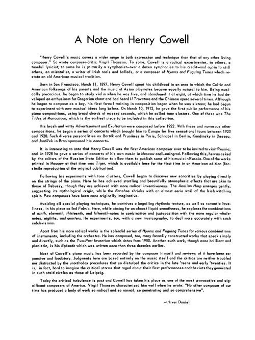 Cowell: Piano Music - Volumes I & II