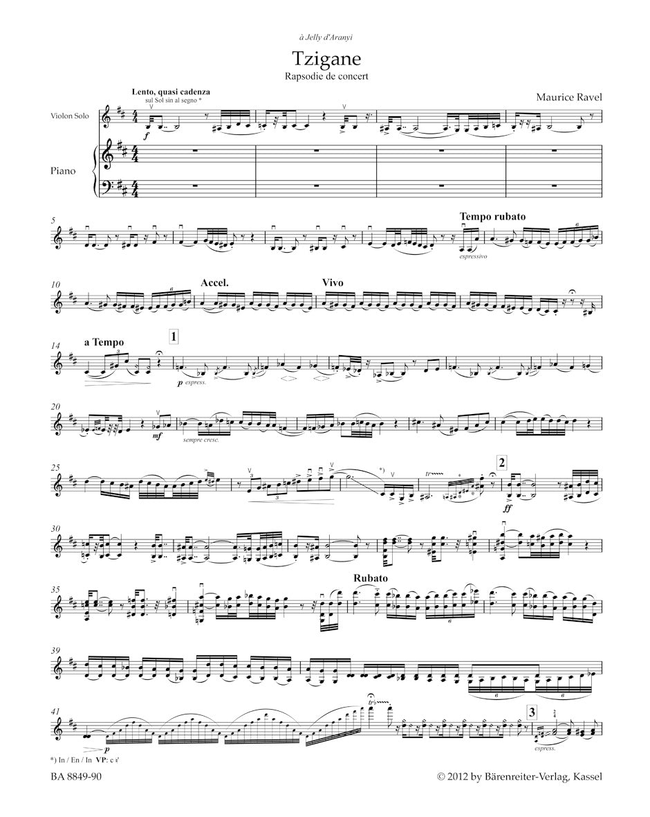 Ravel: Tzigane – Ficks Music