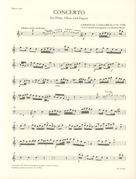 Cannabich: Concerto for Flute, Oboe and Bassoon