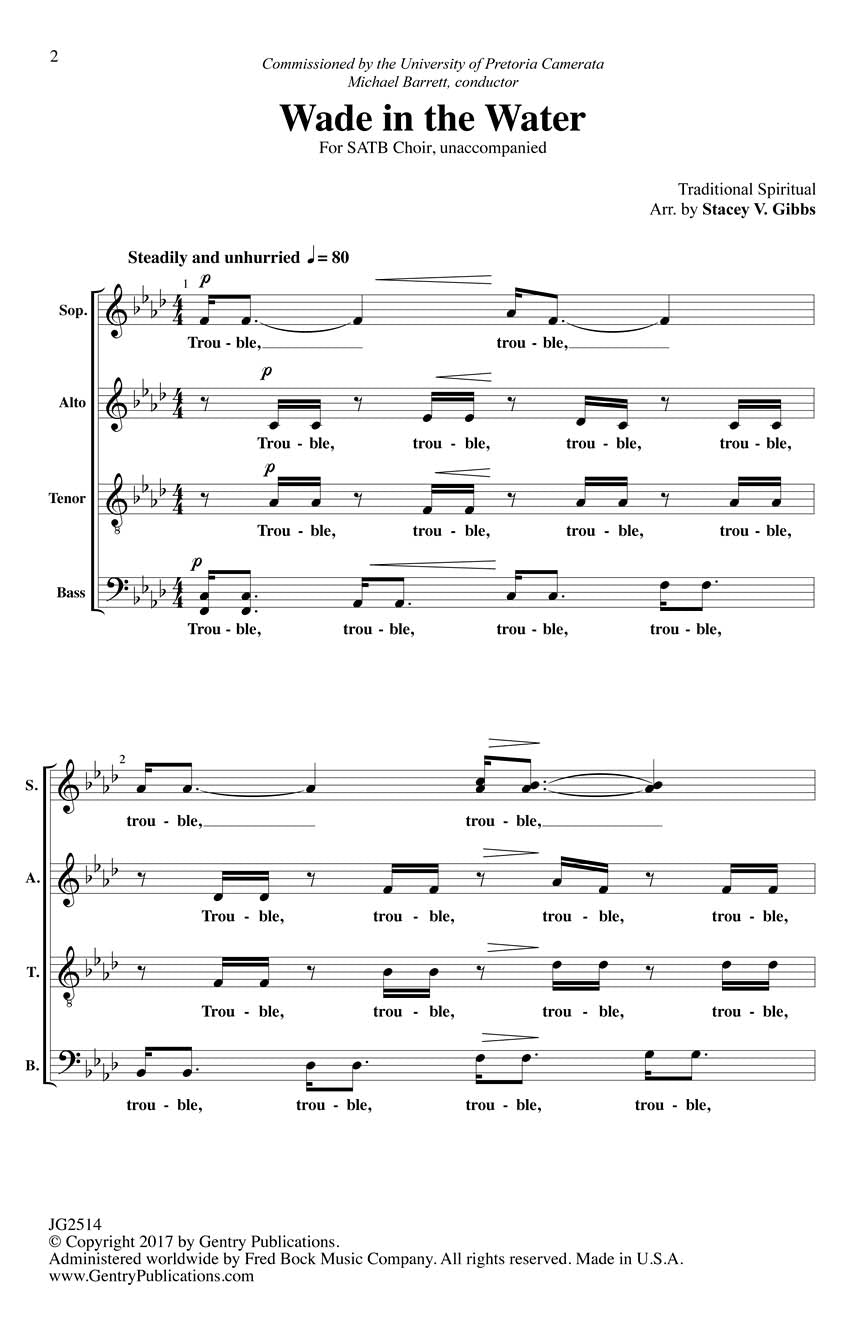 Wade in the Water (arr. SATB Choir)