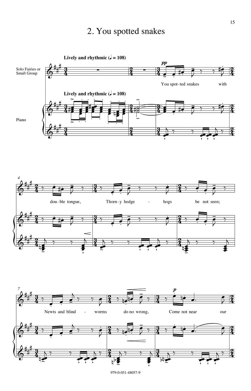 Britten: A Midsummer Night's Dream – A Choral Suite (arr. for children's choir)