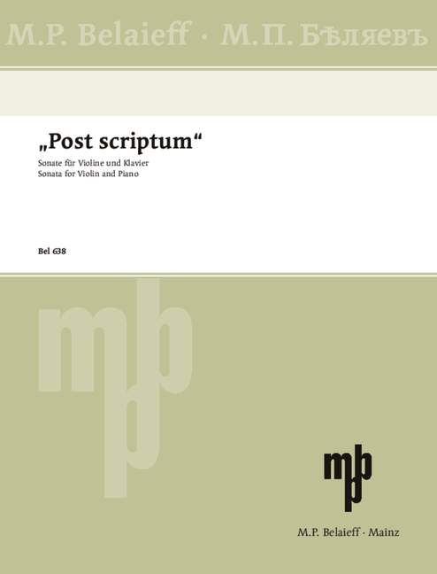 Silvestrov: "Post scriptum"