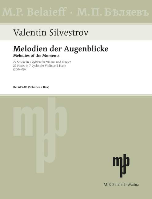Silvestrov: Melodies of the Moments - Cycle V