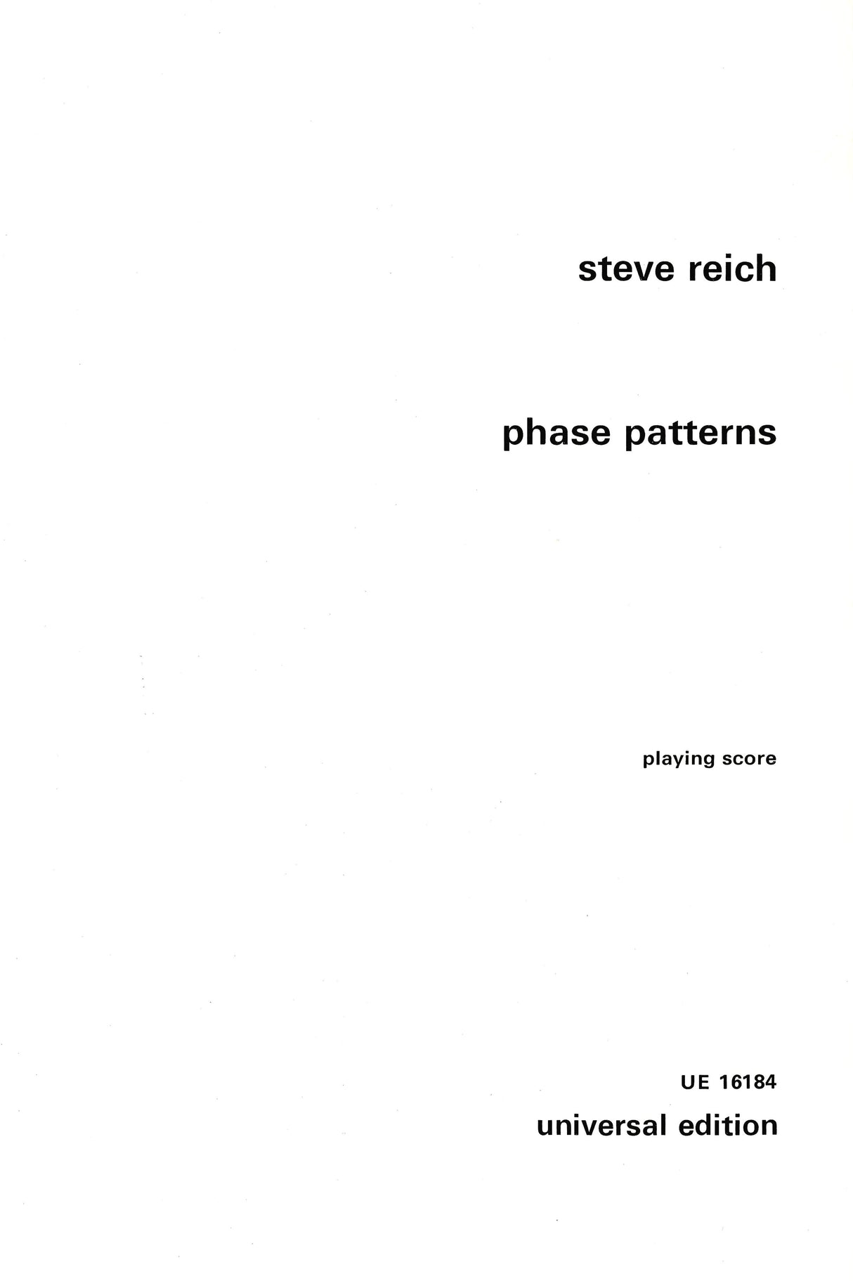 Reich: Phase Patterns