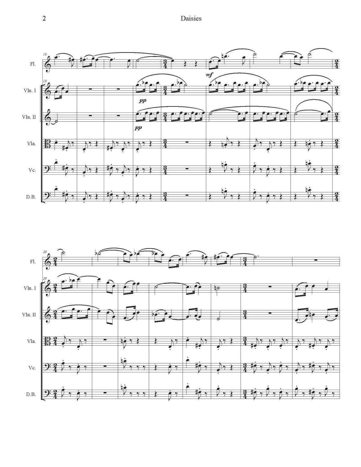 Wiemann: Daisies (Version for Flute & String Orchestra)