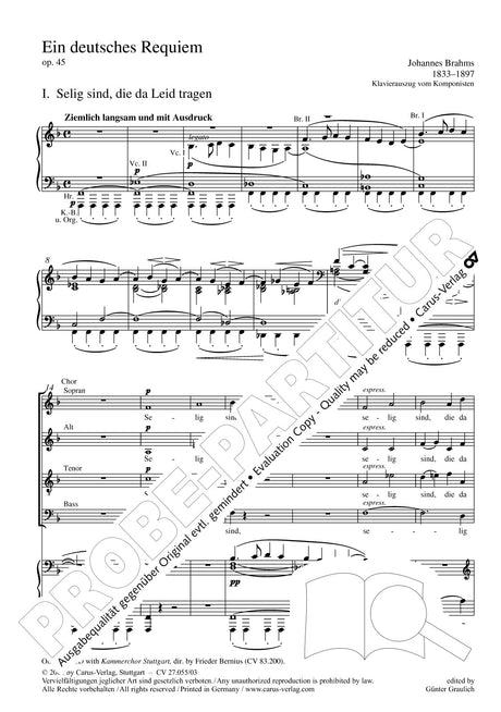 Brahms: Ein deutsches Requiem, Op. 45