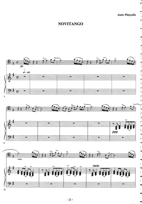 Piazzolla: Novitango (arr. for bassoon & piano)