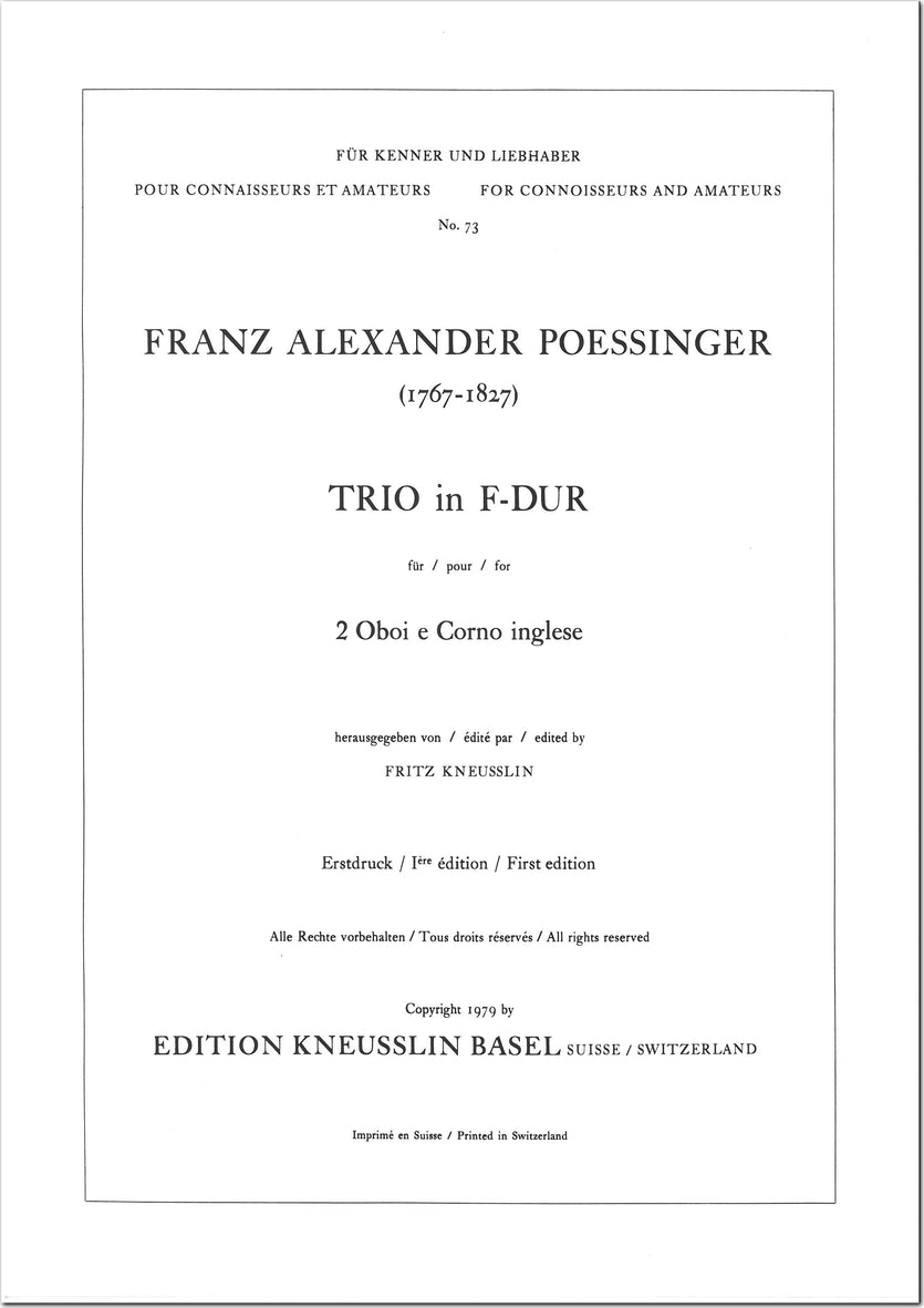 Pössinger: Trio in F Major