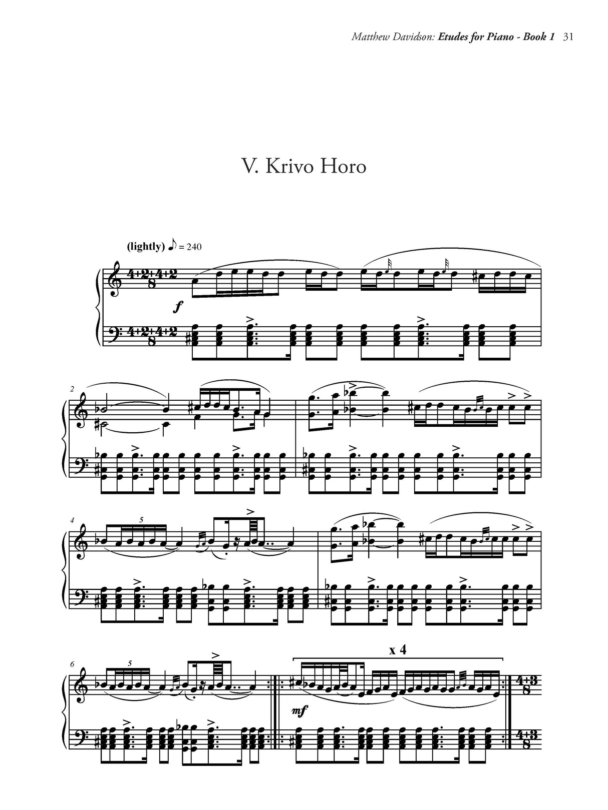 Davidson: Etudes for Piano Book I: A Cultural Odyssey