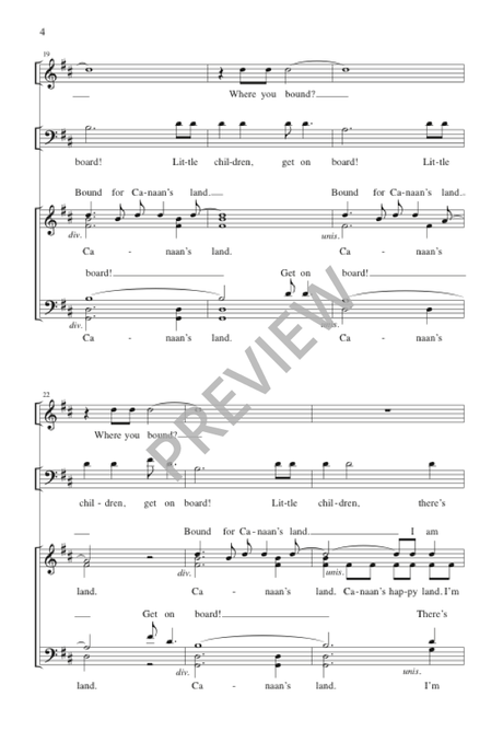 Bound for Canaan's Land (arr. for SATB)