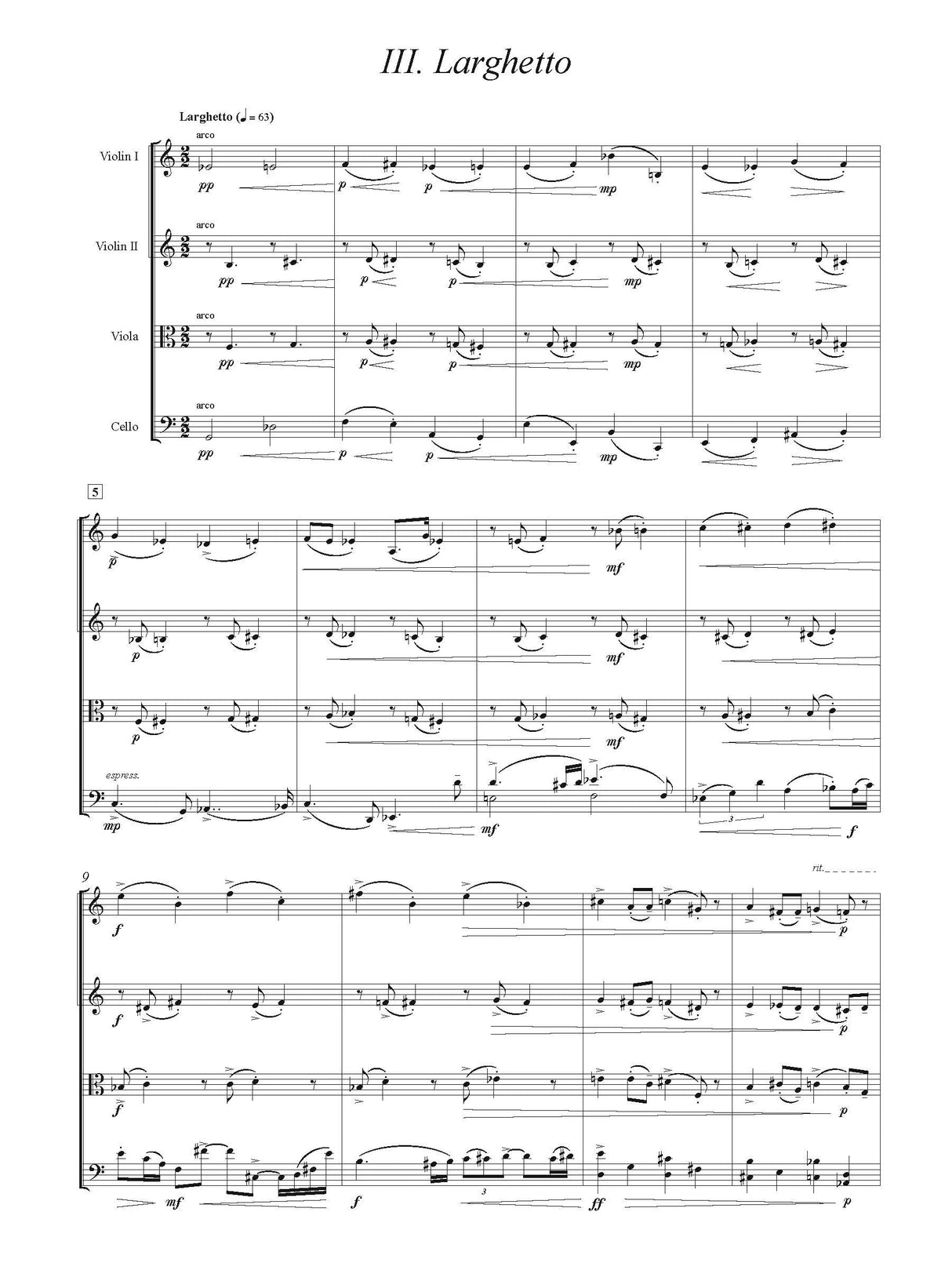 Miller: String Quartet No. 3 ("l'Ode au Vermont")