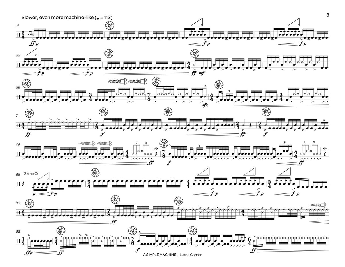 Garner: A Simple Machine (Solo Snare Drum)
