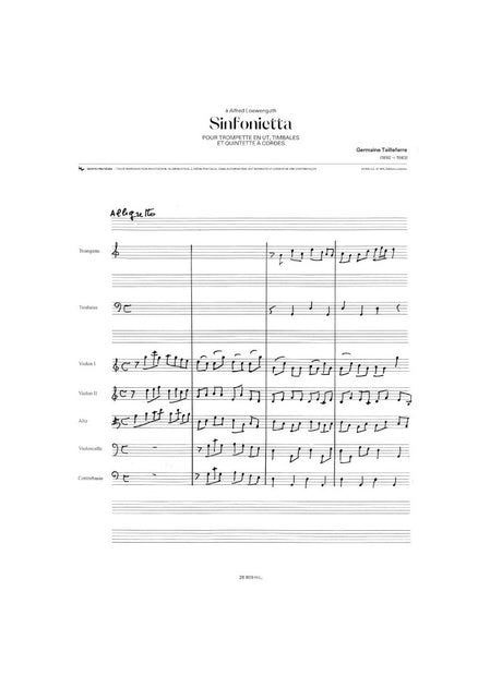 Tailleferre: Sinfonietta