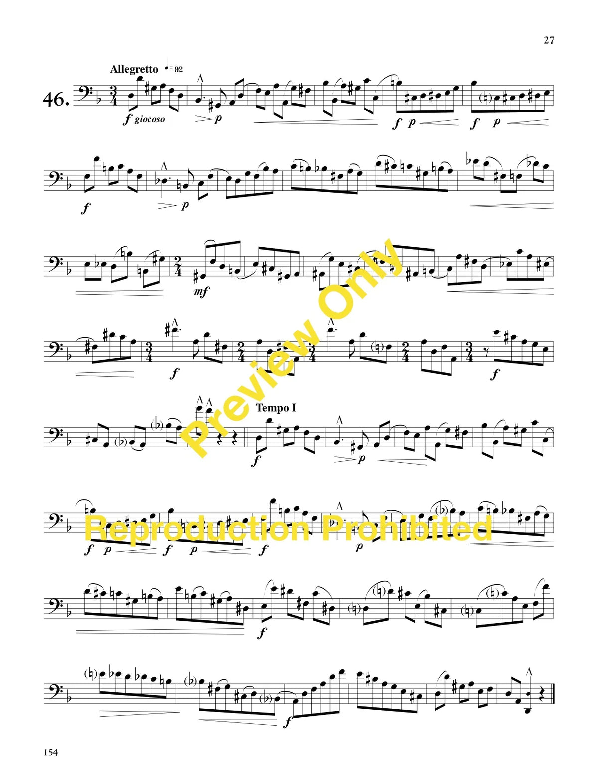 Fink: Advanced Musical Etudes for Trombone and Euphonium in Bass Clef