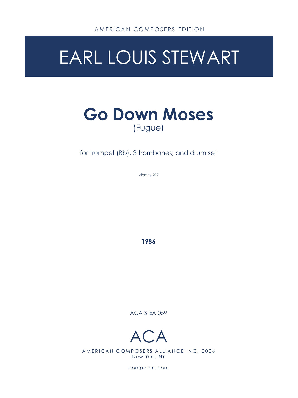 Stewart: Go Down Moses (Fugue)